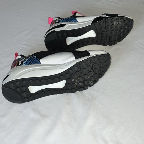 Steve Madden Cryme Multi color Snake skin Sneakers Black & Pink Size 8 - Picture 9 of 10